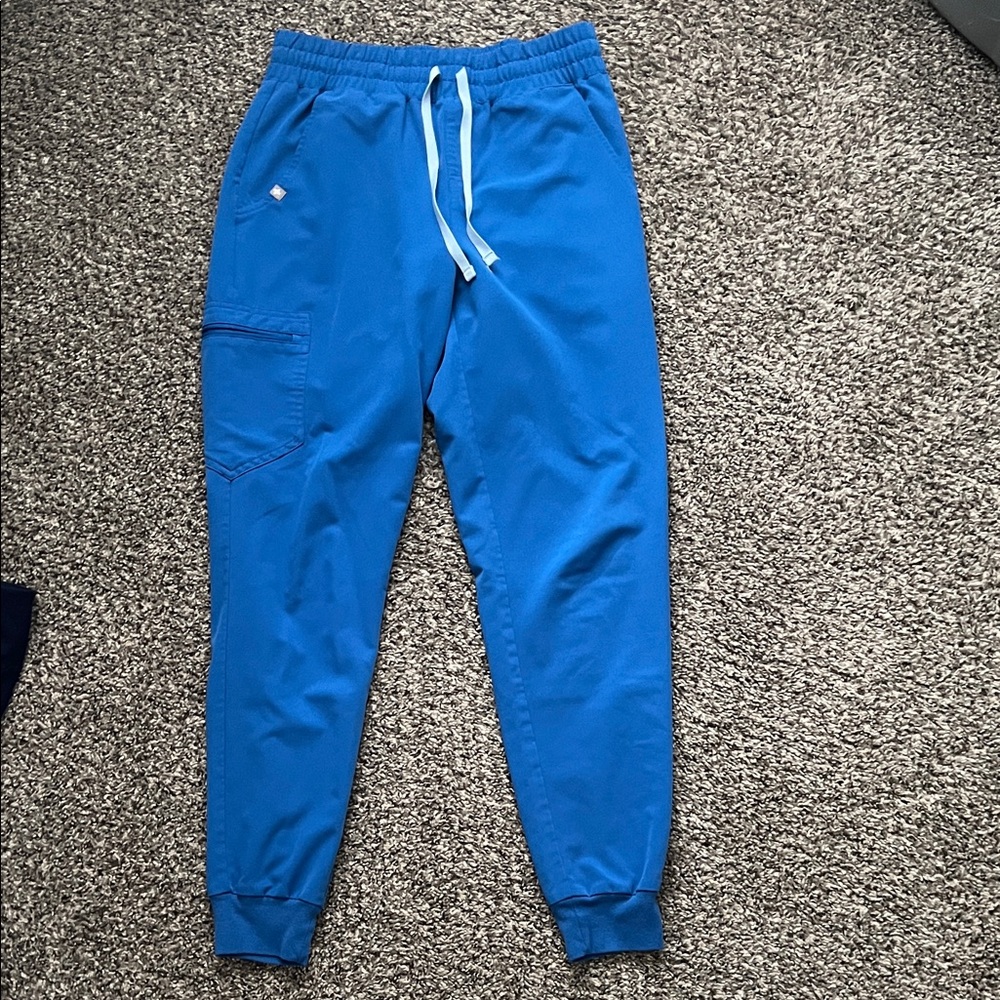 Figs Women’s Royal Blue High Waisted Jogger Pants with Drawstring